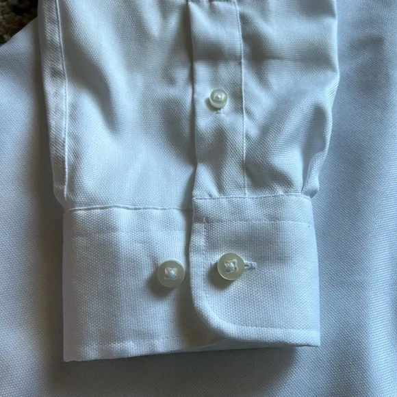 EGARA MENS WHITE NON-IRON COTTON DRESS SHIRT IN SZ XL…100% NON-IRON COTTON…NICE! - Picture 2 of 7